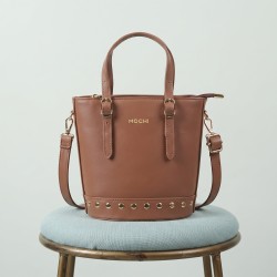 Mochi Women Brown Satchel Bag