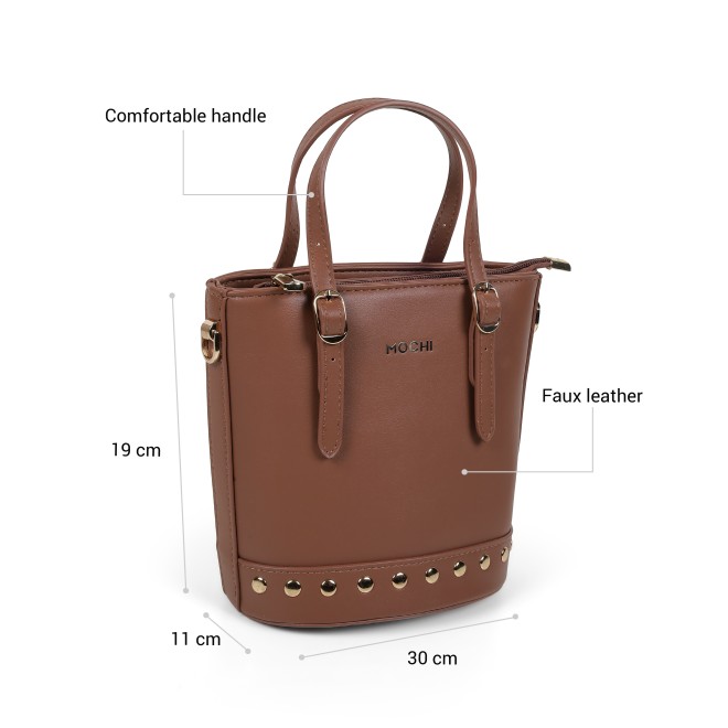 Mochi Women Brown Satchel Bag (SKU: 66-1287-12-10)