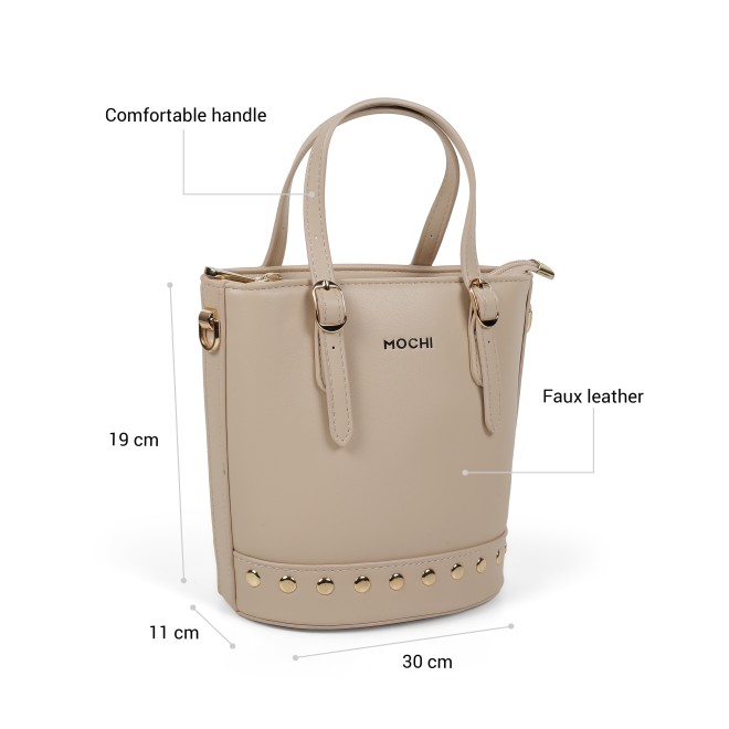 Mochi Women Beige Satchel Bag (SKU: 66-1287-20-10)