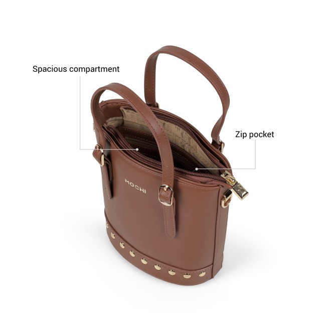 Mochi Women Brown Satchel Bag (SKU: 66-1287-12-10)