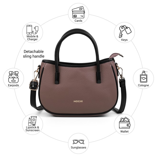 Mochi Women Grey Satchel Bag (SKU: 66-1288-14-10)