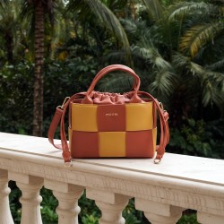 Mochi Women Orange Satchel Bag