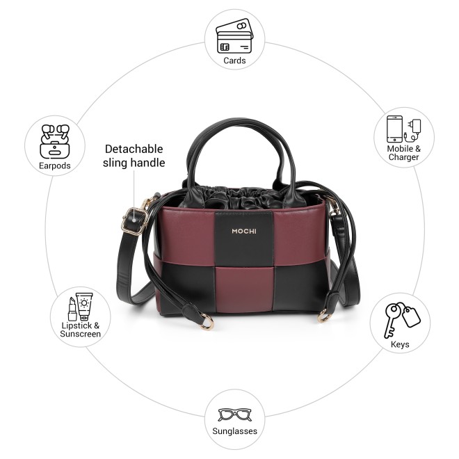 Mochi Women Black Satchel Bag (SKU: 66-1291-11-10)