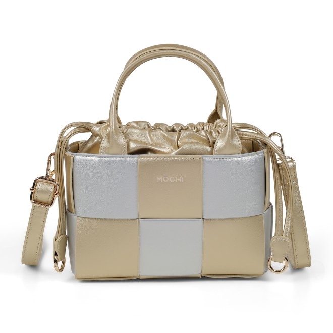 Mochi Women Gold Satchel Bag (SKU: 66-1291-15-10)