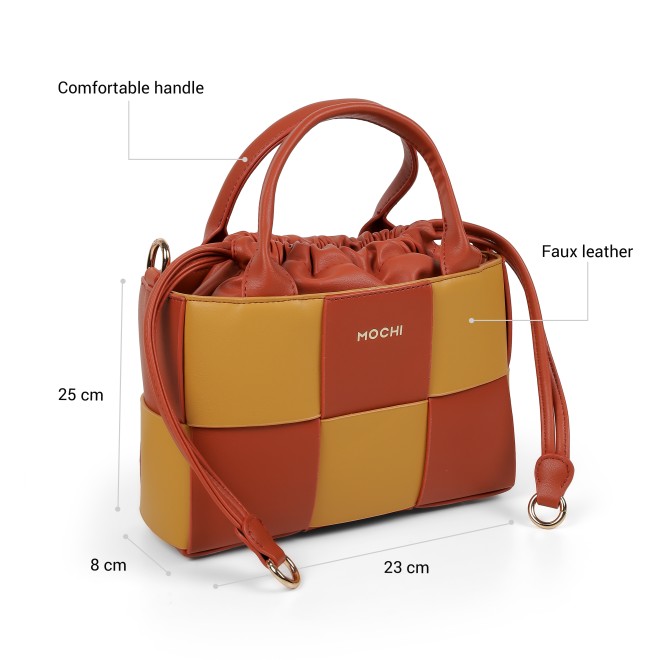 Mochi Women Orange Satchel Bag (SKU: 66-1291-25-10)
