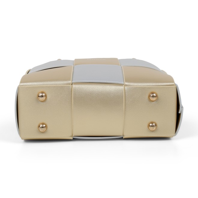 Mochi Women Gold Satchel Bag (SKU: 66-1291-15-10)