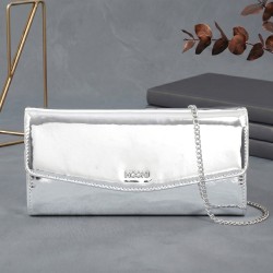 Mochi Women Silver Clutch