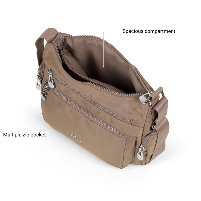 Mochi Women Khaki Sling Bag (SKU: 66-1295-62-10)