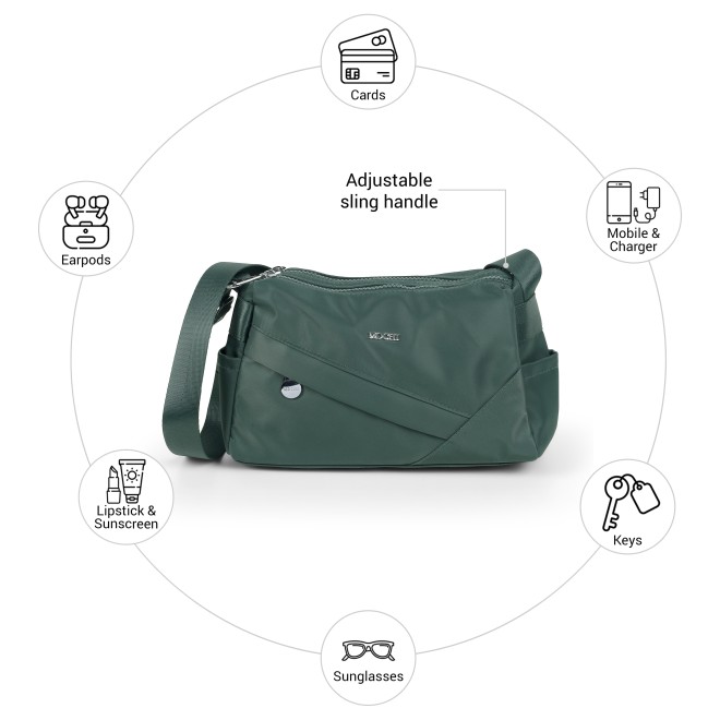 Mochi Women Green Sling Bag (SKU: 66-1296-21-10)