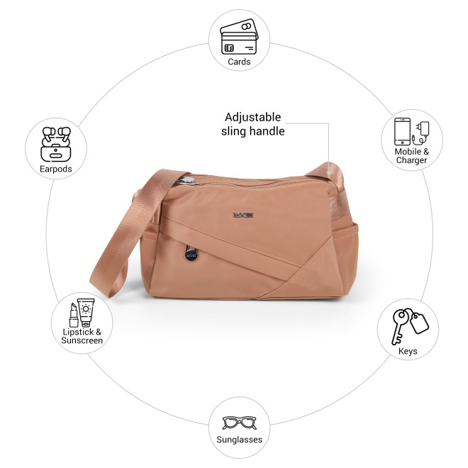 Mochi Women Orange Sling Bag (SKU: 66-1296-25-10)