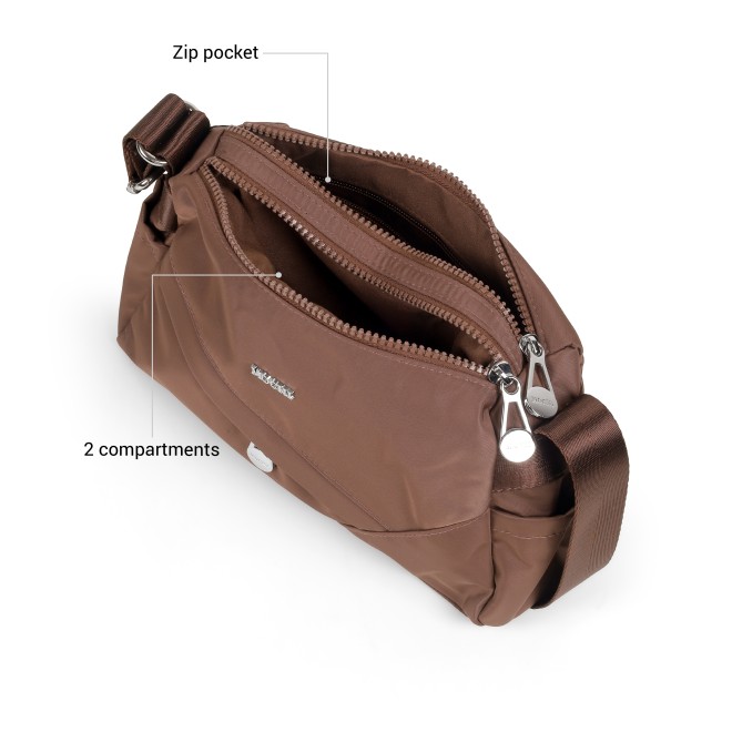 Mochi Women Brown Sling Bag (SKU: 66-1296-12-10)