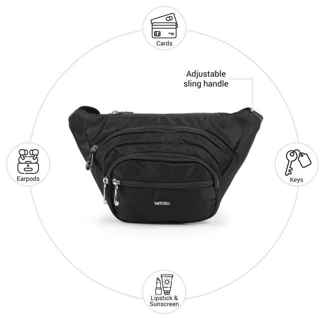 Mochi Women Black Belt Pouch (SKU: 66-1297-11-10)