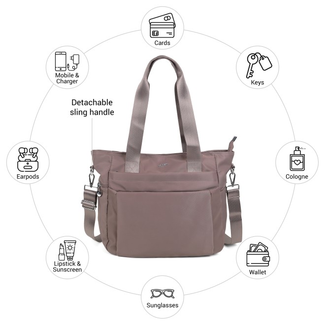 Mochi Women Khaki Satchel Bag (SKU: 66-1298-62-10)