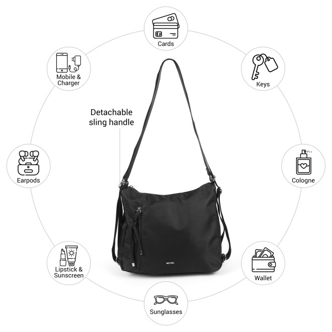Mochi Women Black Sling Bag (SKU: 66-1302-11-10)
