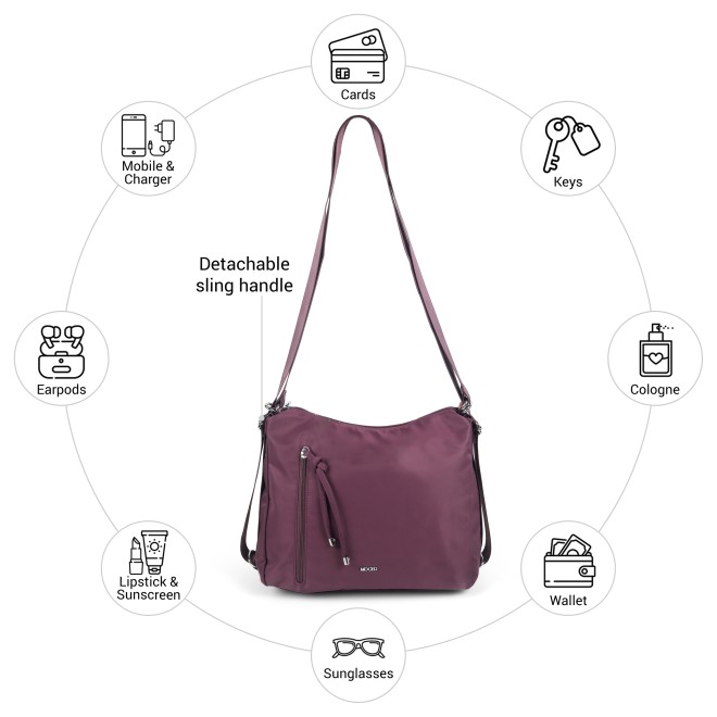 Mochi Women Purple Sling Bag (SKU: 66-1302-26-10)