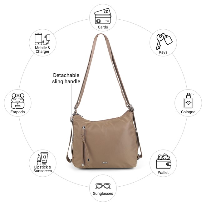 Mochi Women Khaki Sling Bag (SKU: 66-1302-62-10)