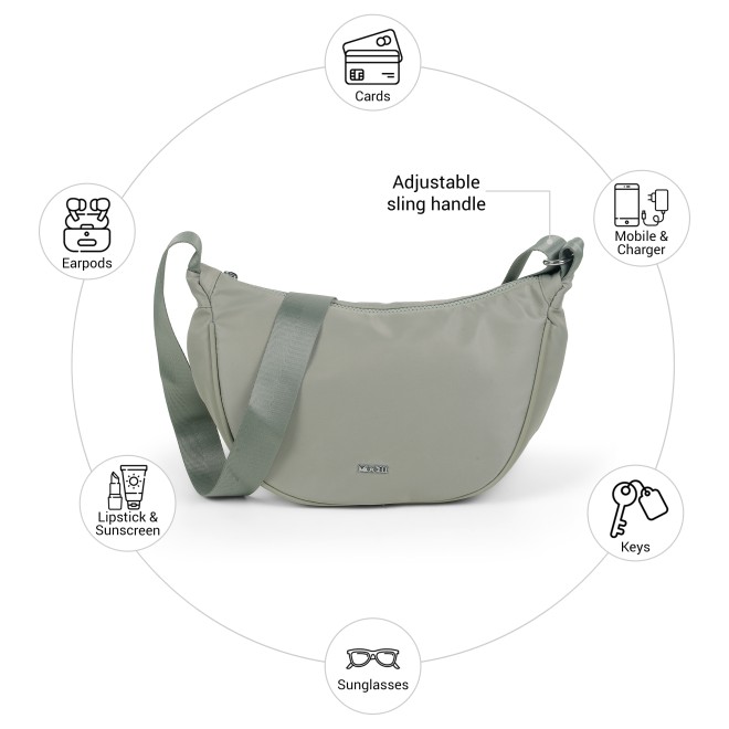 Mochi Women Green Sling Bag (SKU: 66-1303-21-10)