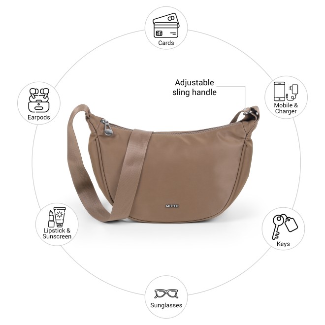 Mochi Women Khaki Sling Bag (SKU: 66-1303-62-10)