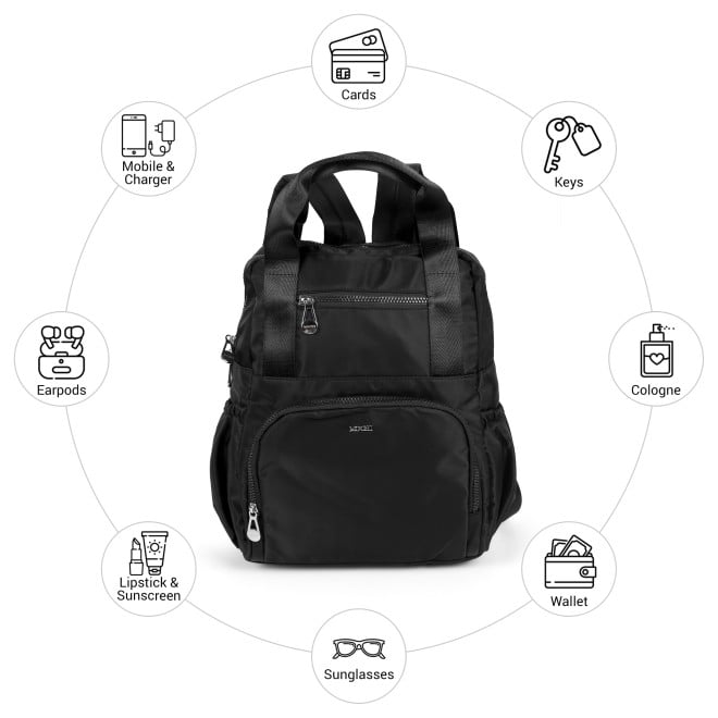 Mochi Women Black Backpack (SKU: 66-1308-11-10)