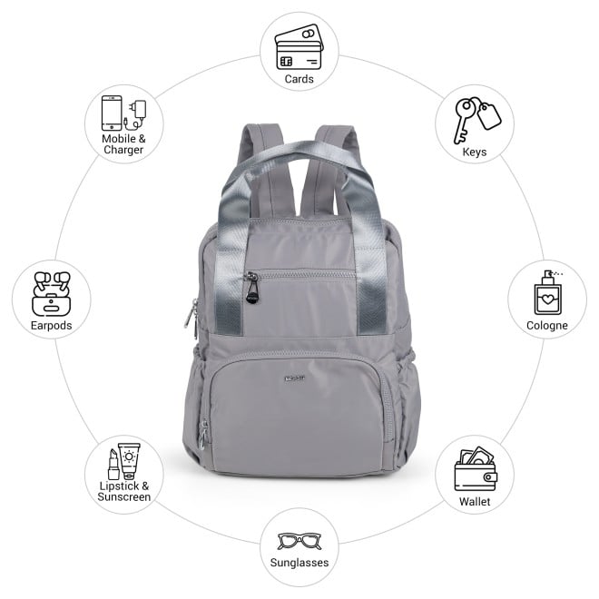 Mochi Women Grey Backpack (SKU: 66-1308-14-10)