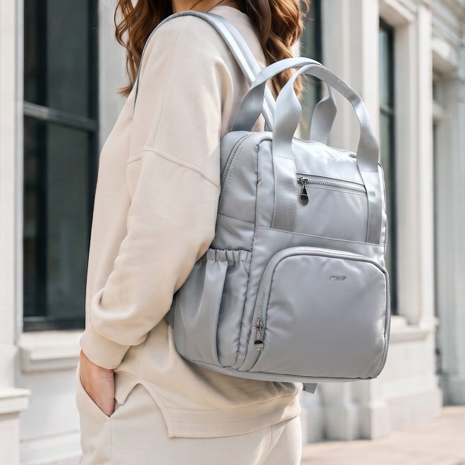 Mochi Women Grey Backpack (SKU: 66-1308-14-10)