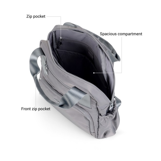 Mochi Women Grey Backpack (SKU: 66-1308-14-10)