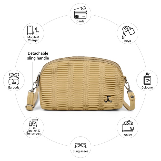 Mochi Women Yellow Sling Bag (SKU: 66-1310-33-10)