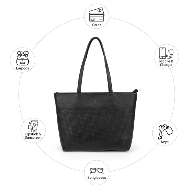 Mochi Women Black Tote Bag (SKU: 66-1329-11-10)