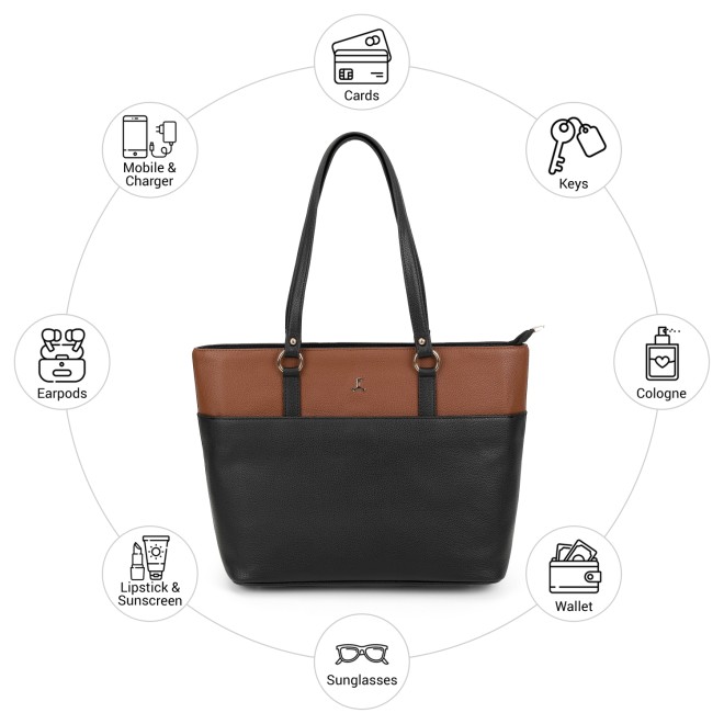 Mochi Women Black Tote Bag (SKU: 66-1333-11-10)