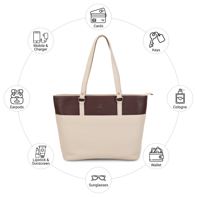 Mochi Women Beige Tote Bag (SKU: 66-1333-20-10)