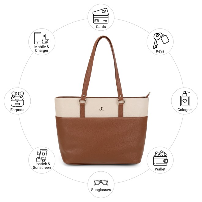 Mochi Women Tan Tote Bag (SKU: 66-1333-23-10)