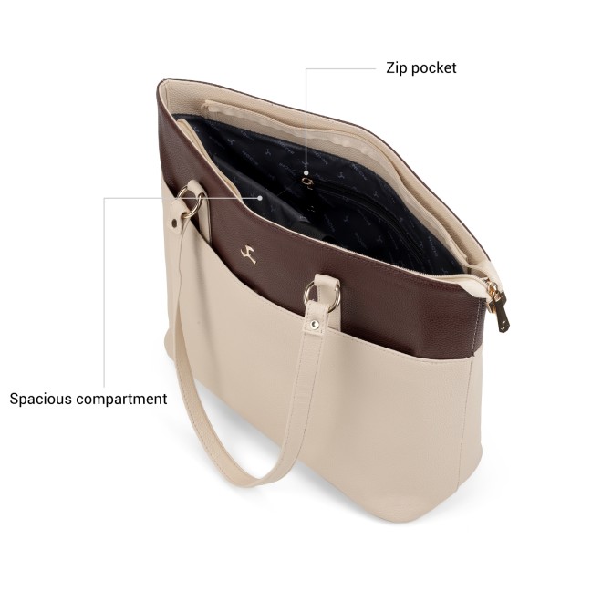 Mochi Women Beige Tote Bag (SKU: 66-1333-20-10)