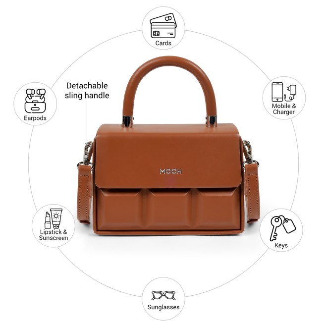 Mochi Women Tan Satchel Bag (SKU: 66-1441-23-10)