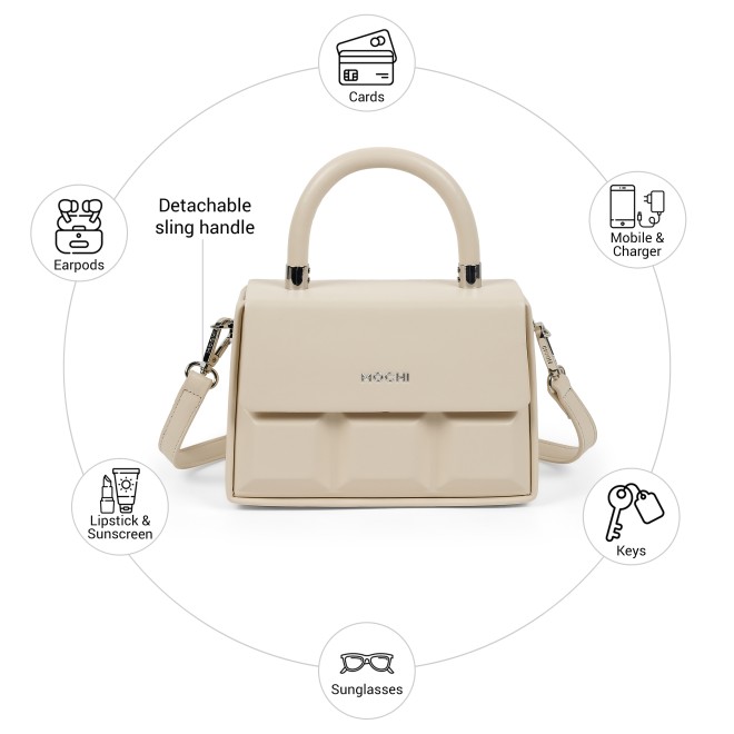 Mochi Women Off-white Satchel Bag (SKU: 66-1441-66-10)
