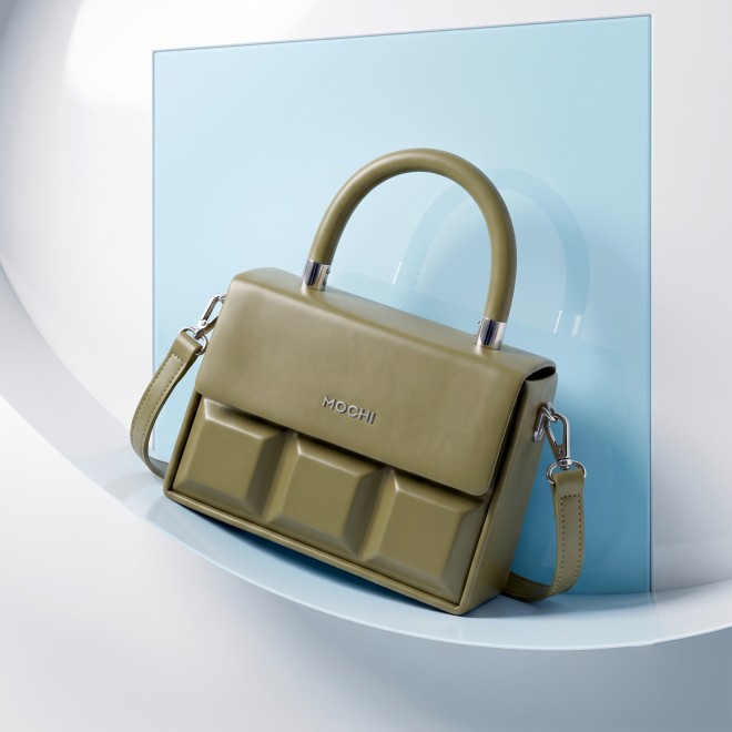 Mochi Women Olive Satchel Bag (SKU: 66-1441-49-10)
