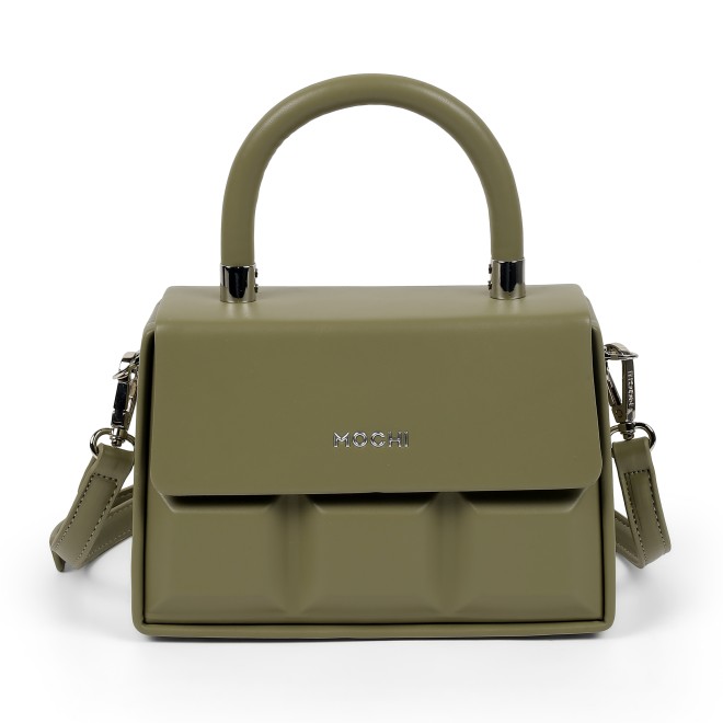 Mochi Women Olive Satchel Bag (SKU: 66-1441-49-10)