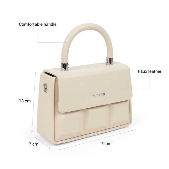 Mochi Women Off-white Satchel Bag (SKU: 66-1441-66-10)