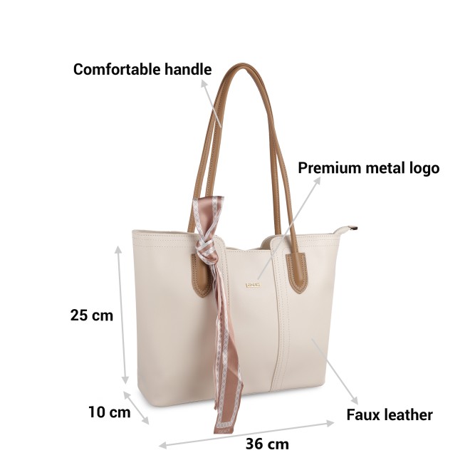 Mochi Women White Tote Bag (SKU: 66-208-16-10)