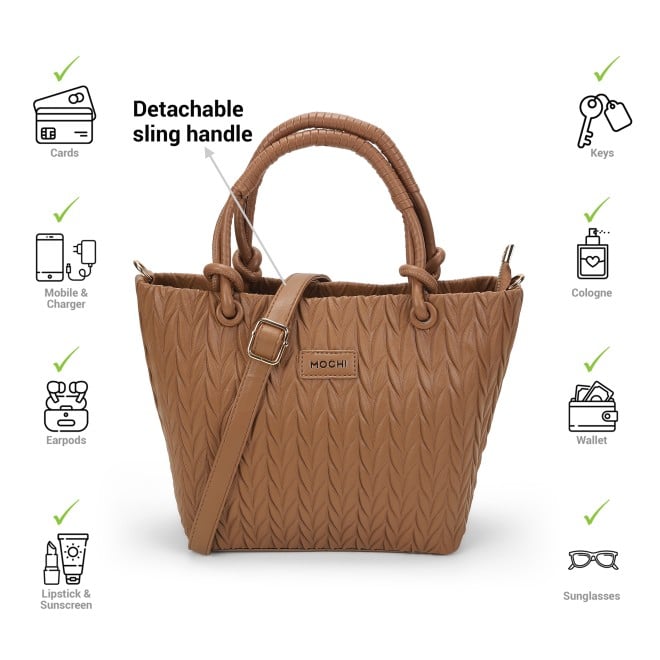 Mochi Women Brown Casual Sling Bag (SKU: 66-219-12-10)