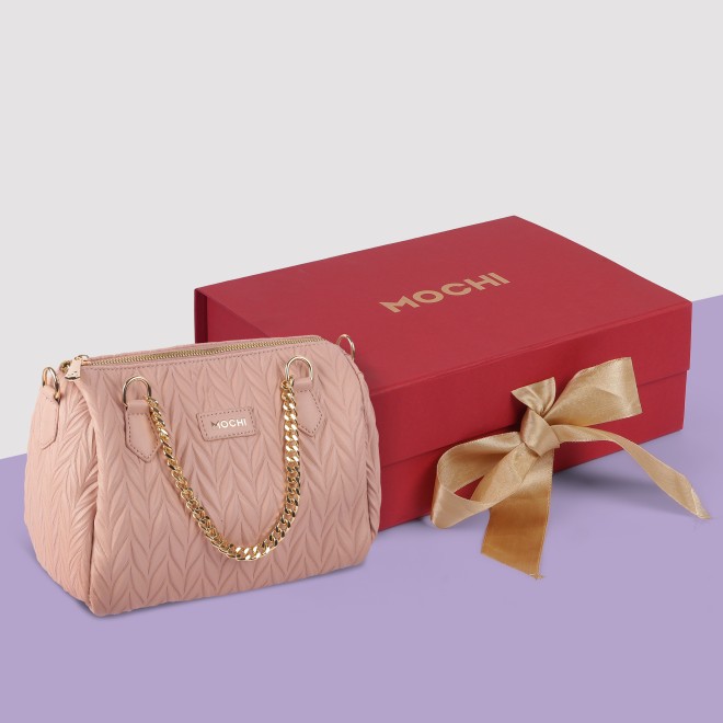 Mochi Women Pink Satchel Bag