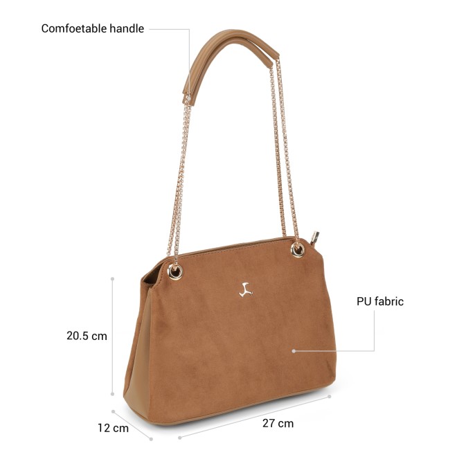 Mochi Women Tan-suede Shoulder Bag (SKU: 66-282-38-10)