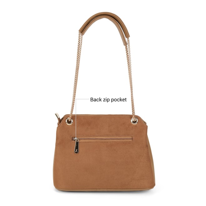 Mochi Women Tan-suede Shoulder Bag (SKU: 66-282-38-10)