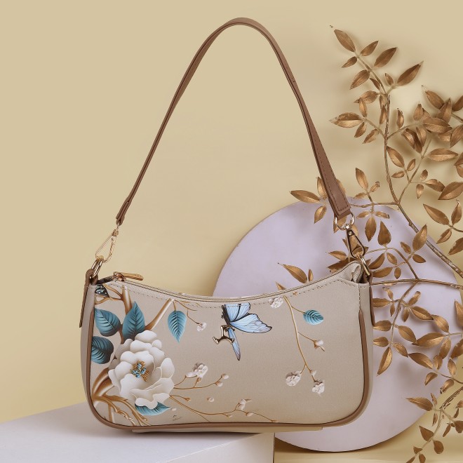 Mochi Women Beige Shoulder Bag