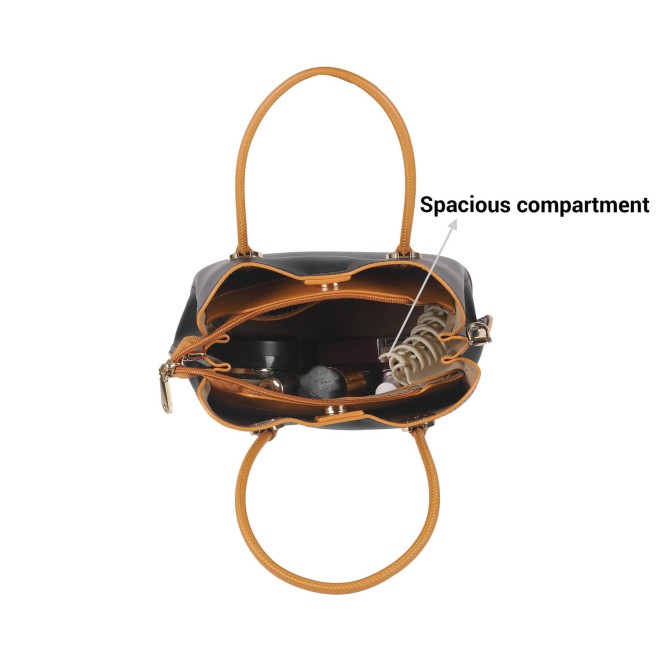 Mochi Women Black Casual Satchels (SKU: 66-337-11-10)