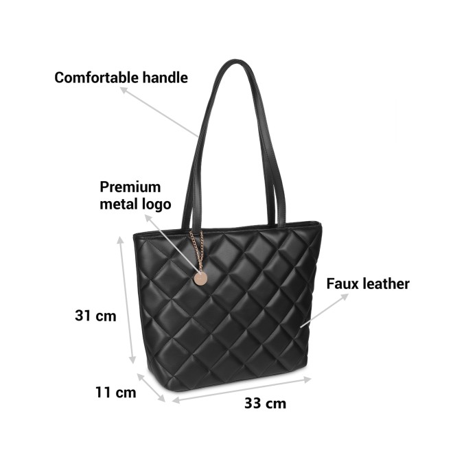 Mochi Women Black Casual Tote Bag (SKU: 66-365-11-10)