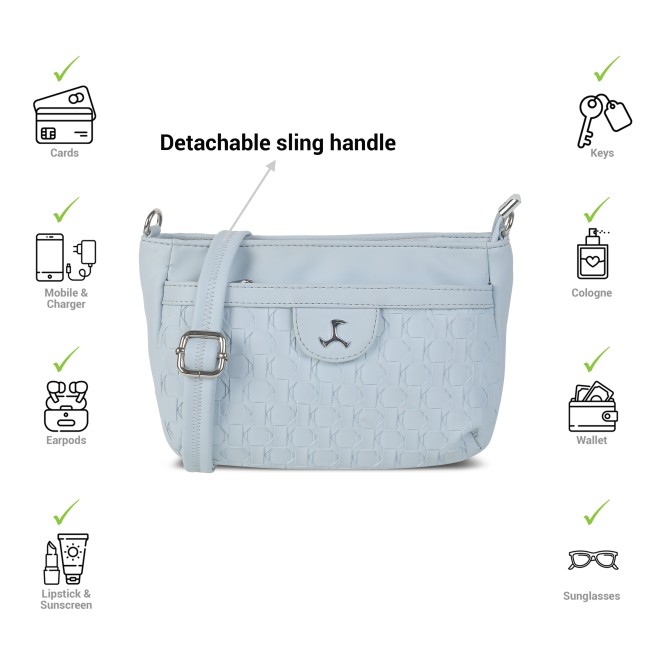 Mochi Women Blue Casual Sling Bag (SKU: 66-419-45-10)