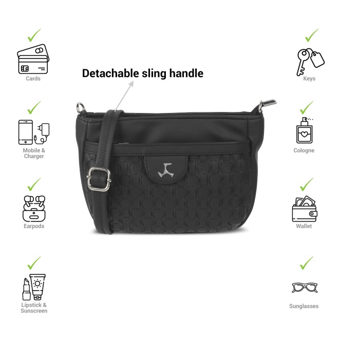 Mochi Women Black Casual Sling Bag (SKU: 66-419-11-10)