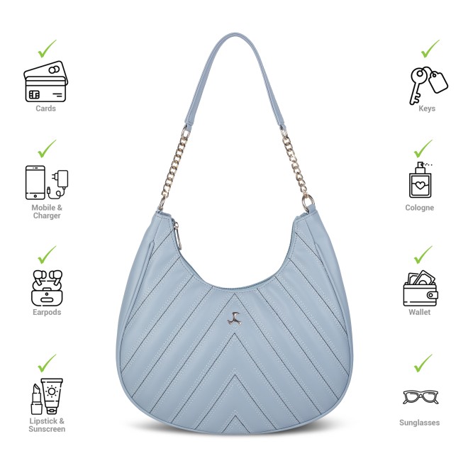 Mochi Women Light Blue Casual Shoulder Bag (SKU: 66-426-32-10)