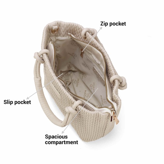 Mochi Women Beige Casual Satchels (SKU: 66-503-20-10)