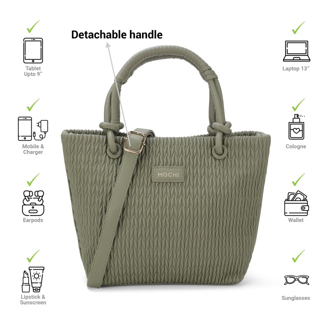 Mochi Women Green Casual Satchels (SKU: 66-503-21-10)